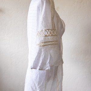 Victoria's Secret linen crochet tunic